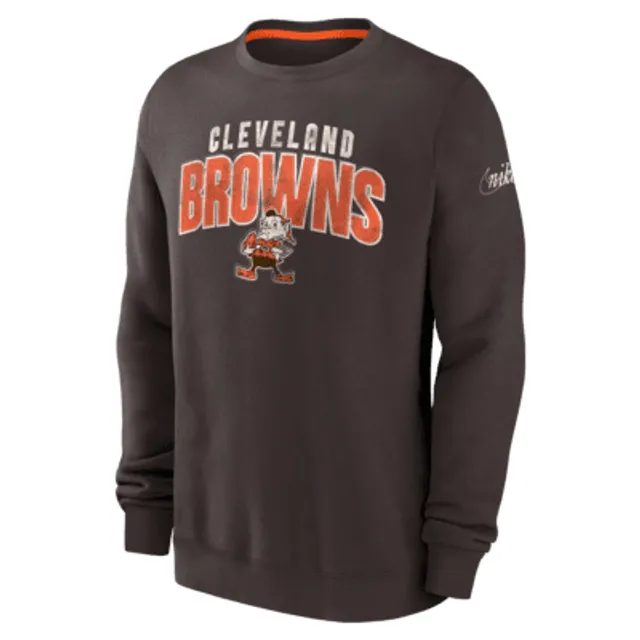 Men's Nike Heather Charcoal Cleveland Browns Rewind Club Pullover Hoodie