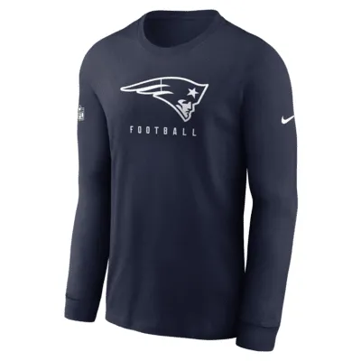 Men's Nike Navy New England Patriots Sideline Team Velocity Performance  Long Sleeve T-Shirt