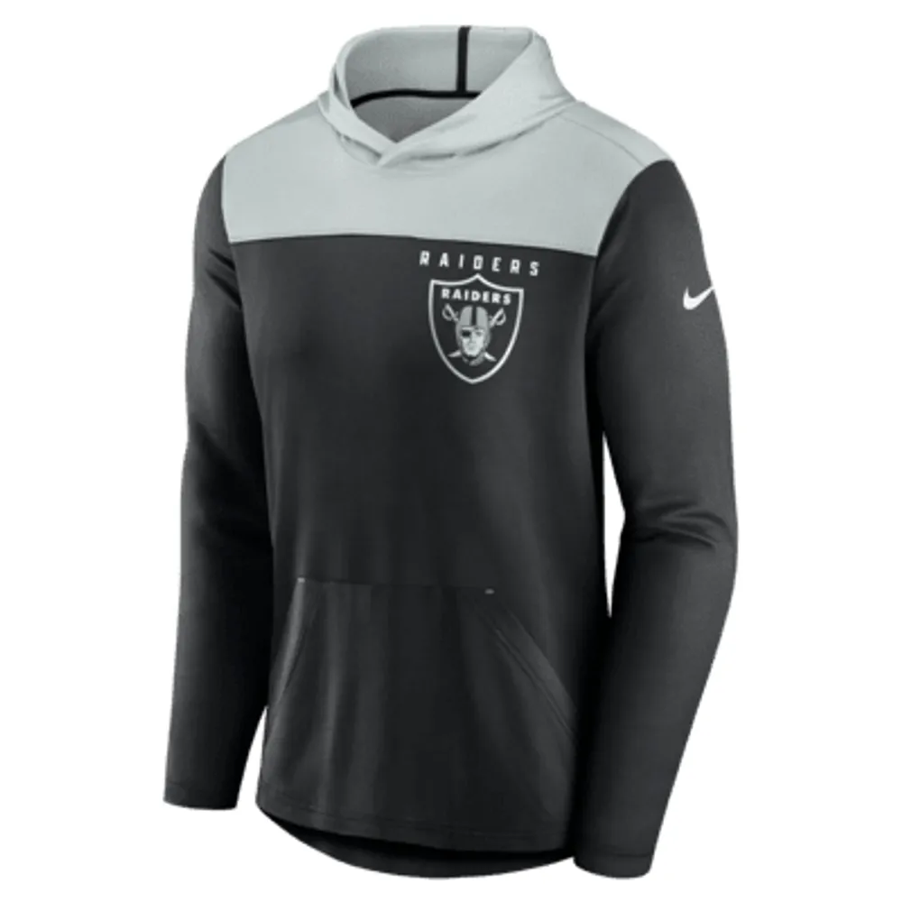 Nike On Field Apparel NFL Las Vegas Raiders Hoodie Mens 3XL Gray Black Dri  Fit