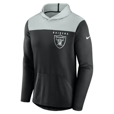 Nike Women's Dri-Fit Sideline (NFL Las Vegas Raiders) Long-Sleeve Hooded Top in Grey, Size: Small | 00MX07R8D-3S0