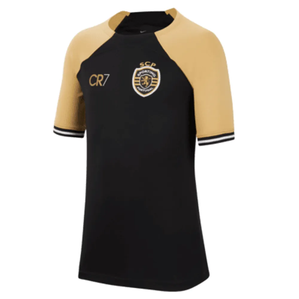 black and gold nike shirt kids