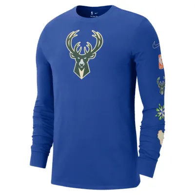 Milwaukee Bucks City Edition Men's Nike NBA Long-Sleeve T-Shirt. Nike.com