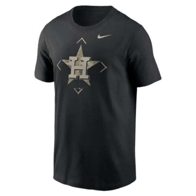 MLB Houston Astros Men's XL Gray/Navy Short Sleeve Logo Graphic Print T  Shirt