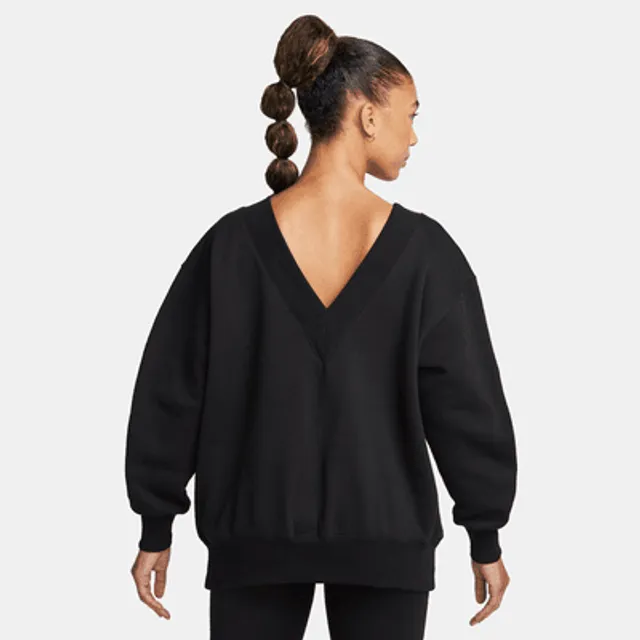 Nike Sportswear Phoenix Fleece Women's Oversized Cropped V-Neck Top (Plus  Size)