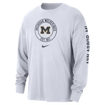 Michigan Max90 Men's Nike College Long-Sleeve T-Shirt. Nike.com