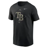 Men's Nike Black Cincinnati Reds Camo Logo Team T-Shirt