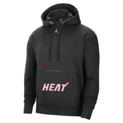 Miami Heat Courtside Statement Edition Men's Jordan NBA Fleece Pullover Hoodie. Nike.com