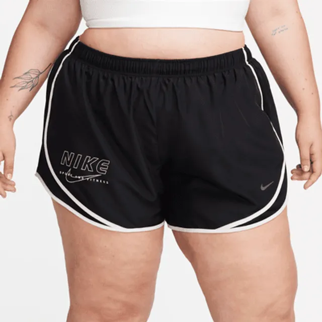 Plus Size Black Lined Active Shorts