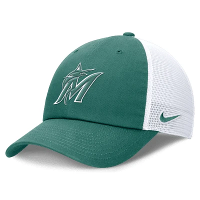 Miami Marlins Bicoastal Club Men's Nike MLB Trucker Adjustable Hat. Nike.com