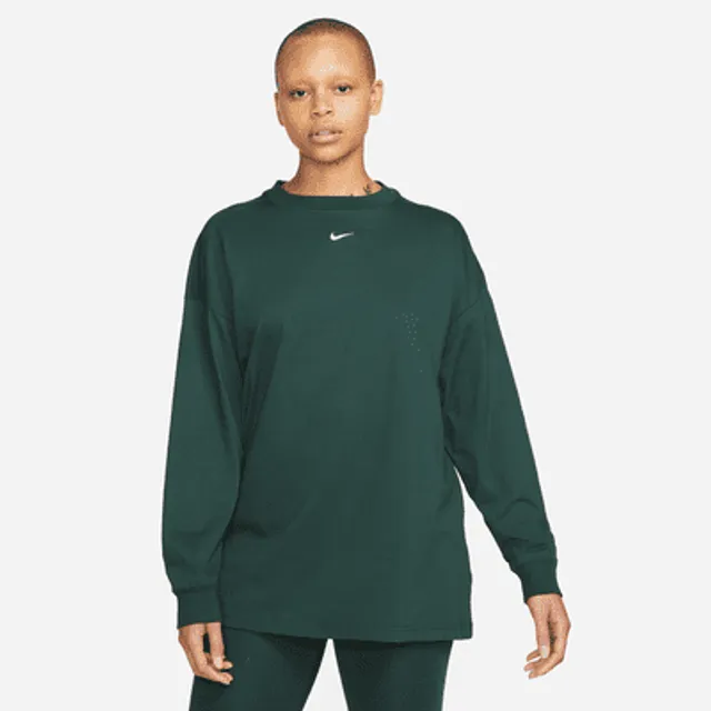 Embroidered Womens Nike One Luxe Dri-FIT Long Sleeve Standard Fit
