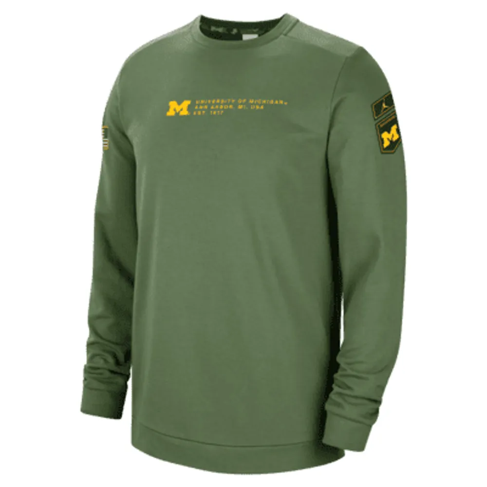 Jordan College Dri-FIT (Michigan) Men's Crew-Neck Sweatshirt. Nike.com