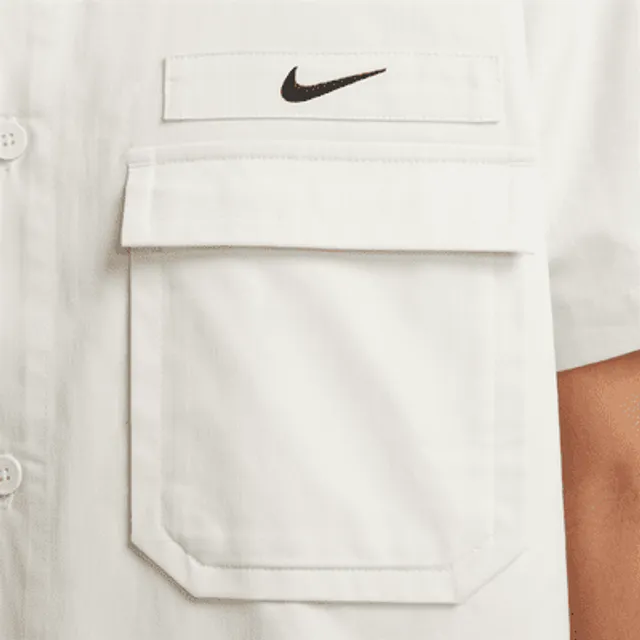 Nike Life Men's Woven Military Short-Sleeve Button-Down Shirt