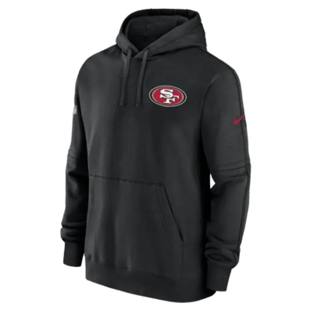 San Francisco 49ers Nike Sideline Logo Performance Pullover Hoodie - Black