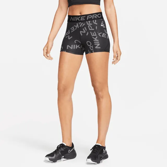 Nike Pro Women's Mid-Rise 8cm (approx.) Printed Shorts. UK