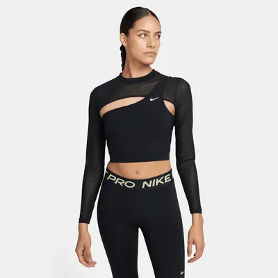 Nike Pro Women's Long-Sleeve Cropped Top. Nike.com