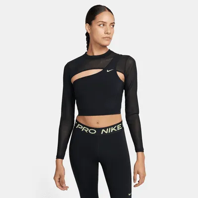 Nike Pro 365 Women's Dri-FIT Cropped Long-Sleeve Top. Nike.com