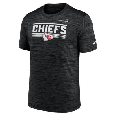 Nike Men's Kansas City Chiefs Athletic Long Sleeve Raglan T-Shirt - Charcoal Heather & Red - M (Medium)