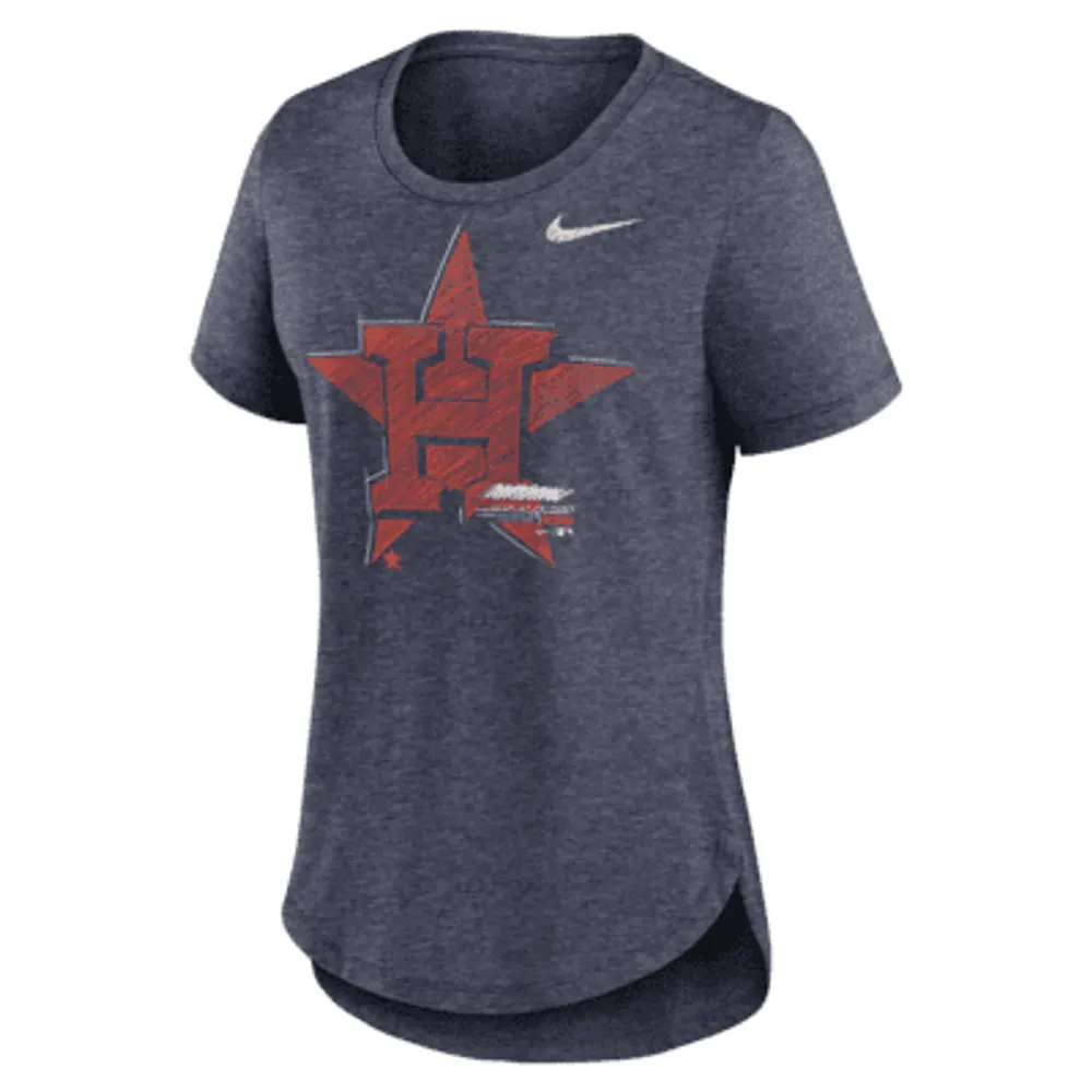 Nike Houston Astros Navy Blue Wordmark Short Sleeve T Shirt