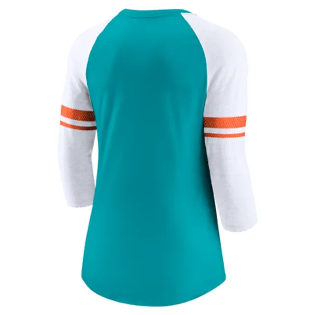 Nike, Tops, Womens Medium Nike Miami Dolphins Drifit Nfl Apparel Vneck  Teal Tshirt C6