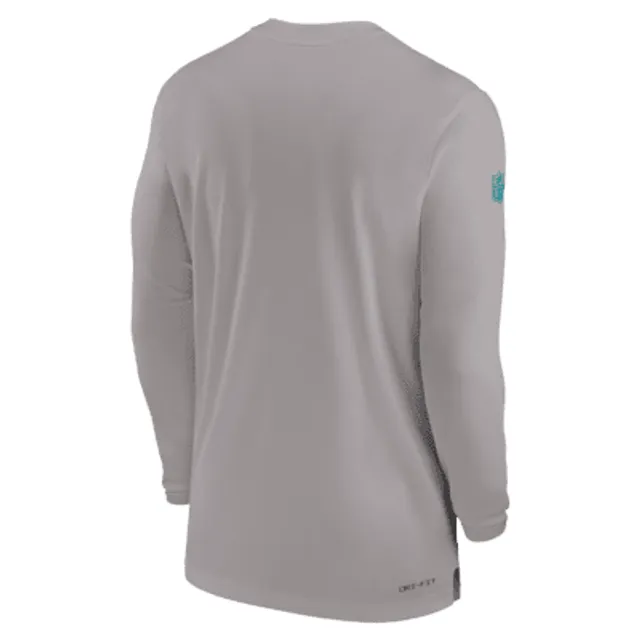 Nike Dri-fit Sideline Coach (nfl Miami Dolphins) Long-sleeve Top in Gray  for Men