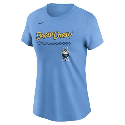 Nike City Connect Wordmark (MLB Milwaukee Brewers) Women's T-Shirt. Nike.com