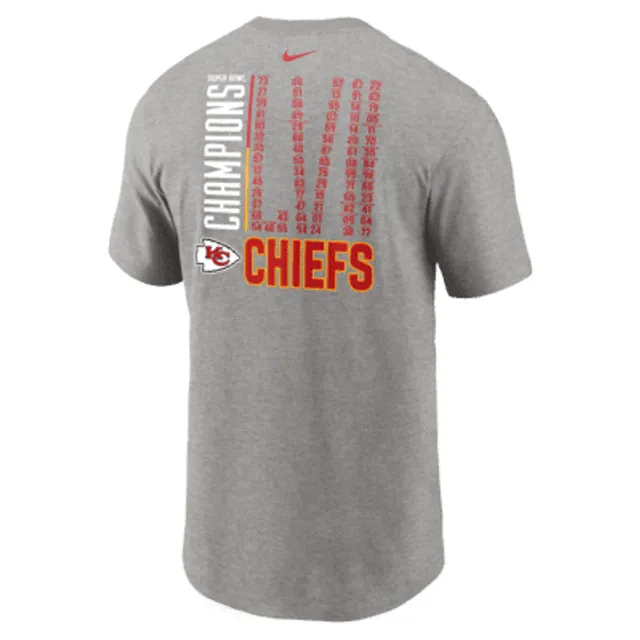 Nike Men's Super Bowl LVII Champions Trophy (NFL Kansas City Chiefs) T-Shirt in Grey, Size: XL | NP9906F7GZ-FLH