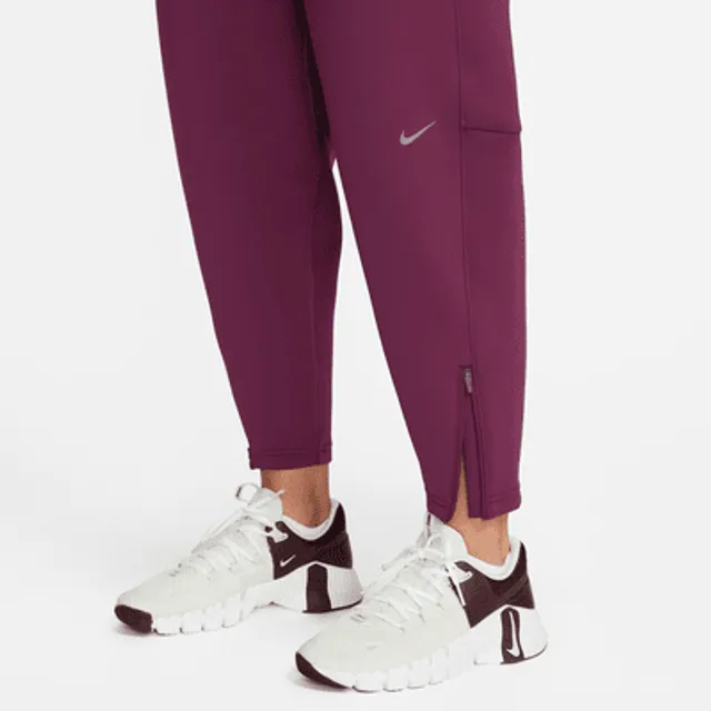 Nike Dry Fit Training Burgundy Stretch Skinny High Waist Leggings Size XL 