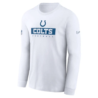 Indianapolis Colts Sideline Team Issue Men's Nike Dri-FIT NFL Long-Sleeve T-Shirt. Nike.com