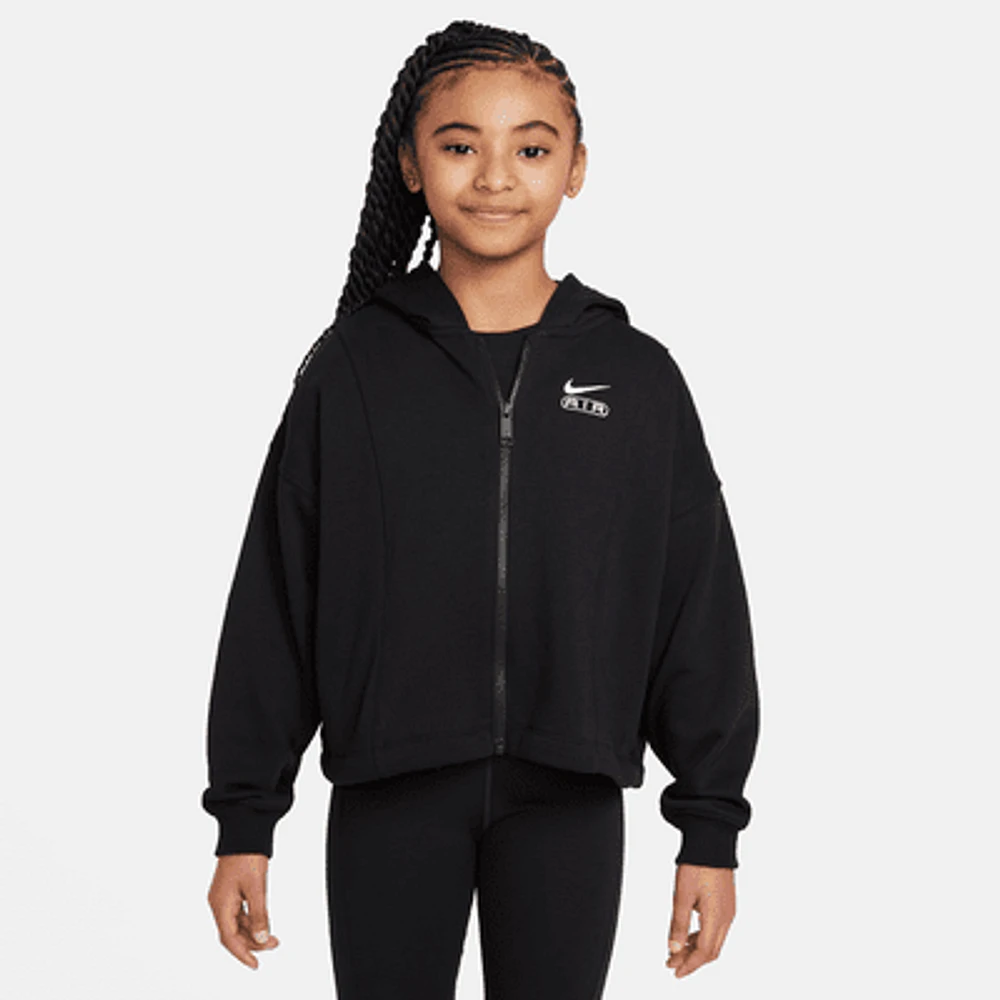 Nike Air Girls' French Terry Full-Zip Hoodie. Nike.com