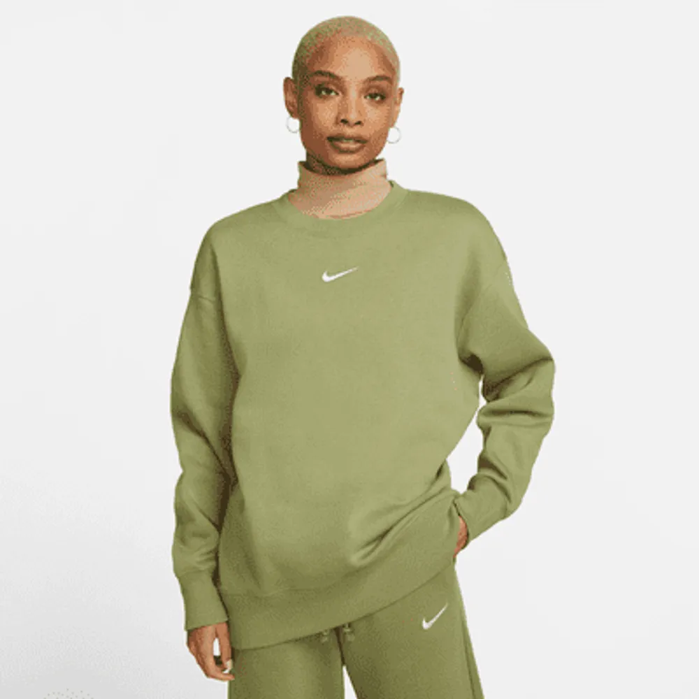 Nike Oversized sweat jacket SPORTSWEAR PHOENIX FLEECE in light green