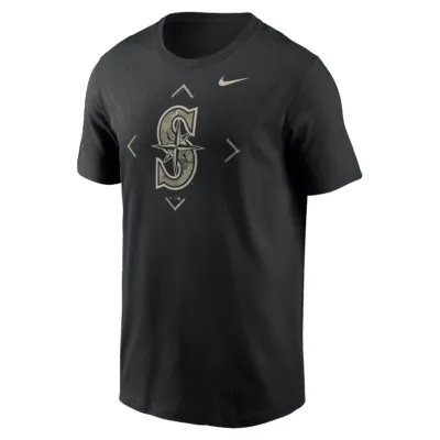 Seattle Mariners Camo Logo Men's Nike MLB T-Shirt. Nike.com