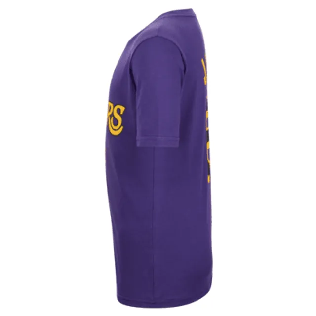 Youth Los Angeles Lakers LeBron James Jordan Brand Purple Statement Edition  Name & Number T-Shirt