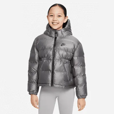 Nike Sportswear Big Kids' (Girls') Synthetic-Fill Hooded Jacket. Nike.com