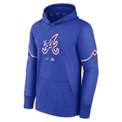 Nike Men's Atlanta Braves Navy Authentic Collection Dri-FIT Hoodie