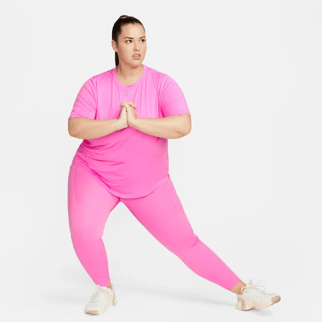 Nike Womens Dri-FIT Tee (Plus Size) Pink 2X