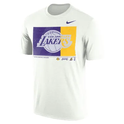 Los Angeles Lakers Courtside Men's Nike NBA Long-Sleeve Max90 T-Shirt.