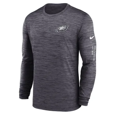 Nike Men's Dri-Fit Sideline Velocity (NFL Cleveland Browns) Long-Sleeve T-Shirt in Grey, Size: Medium | 00KX06G93-078