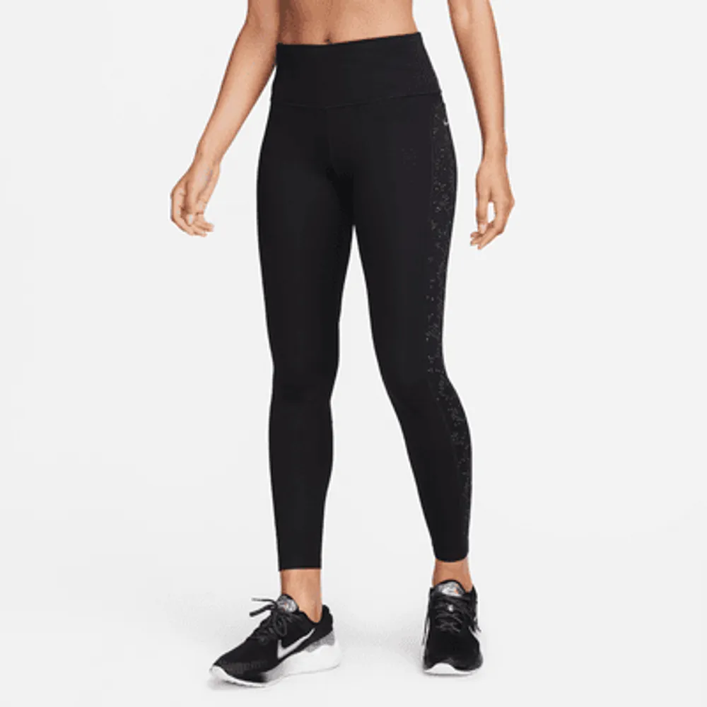 Nike, Pants & Jumpsuits, Womens Midrise Running Leggings Small Size Black  Zipper Drifit