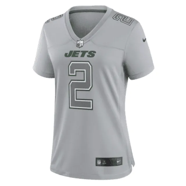 Youth Nike Zach Wilson Gray New York Jets Atmosphere Game Jersey