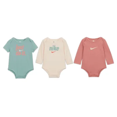 Nike E1D1 3-Pack Bodysuits Baby Bodysuit Pack. Nike.com