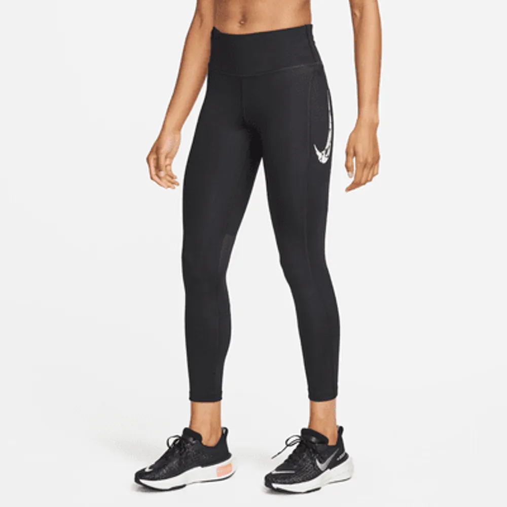 Nike Fast Women's Mid-Rise 7/8 Running Leggings with Pockets. Nike