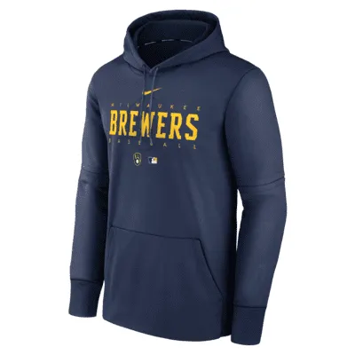 Nike Therma Pregame (MLB Milwaukee Brewers) Men's Pullover Hoodie. Nike.com