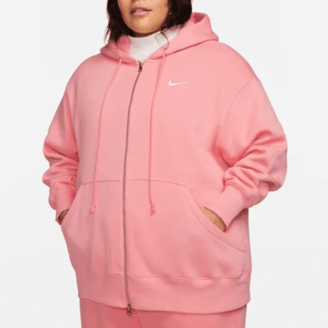 Nike Sportswear Phoenix Fleece Oversized Full-zip Hoodie In Pink