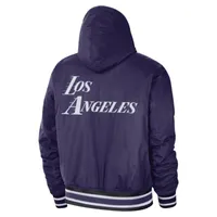 Women's Starter Purple Los Angeles Lakers Hometown Satin Full-Snap Jacket