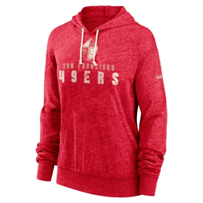 Nike Women's Wordmark Club (NFL San Francisco 49ers) Pullover Hoodie in Black, Size: Medium | 00Z500A73-06J