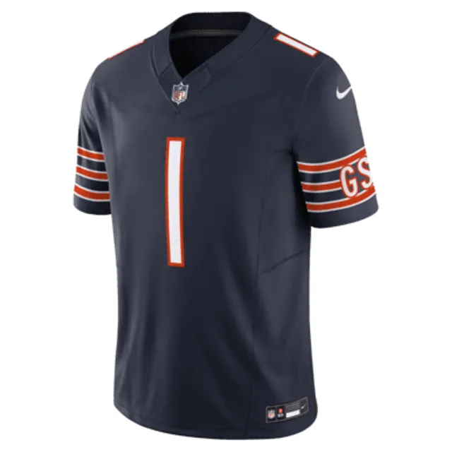 Nike Justin Fields Chicago Bears Vapor Limited Navy Jersey 100