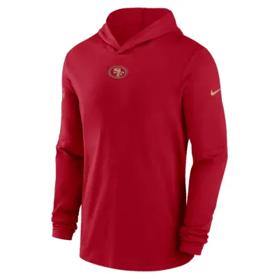 Men's Nike Scarlet San Francisco 49ers Sideline Performance Hoodie  Tri-Blend Long Sleeve T-Shirt