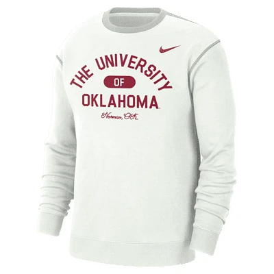 Oklahoma Men's Nike College Crew-Neck Top. Nike.com
