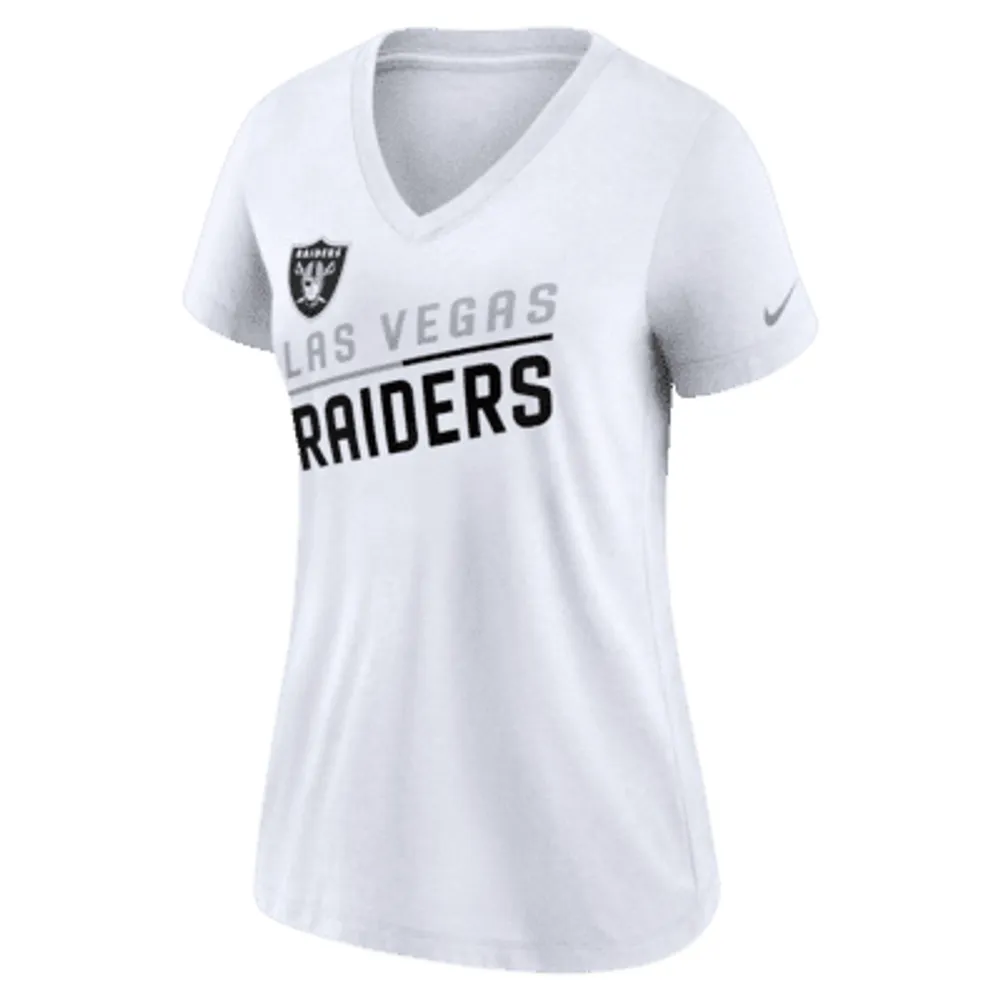 Nike Slant Team (NFL Las Vegas Raiders) Women's Mid V-Neck T-Shirt