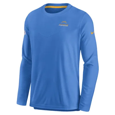 Los Angeles Chargers Nike Sideline Lockup Performance Long Sleeve T-Shirt -  Powder Blue